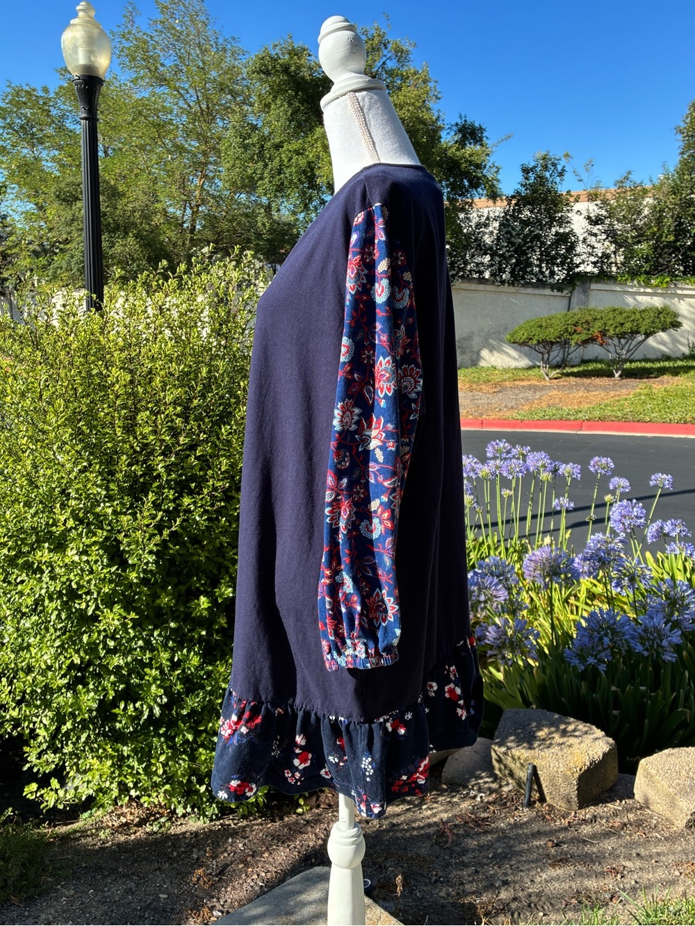 Ulla Popken Dark Navy Cotton Tunic Size 20/22 - Picture 3 of 9